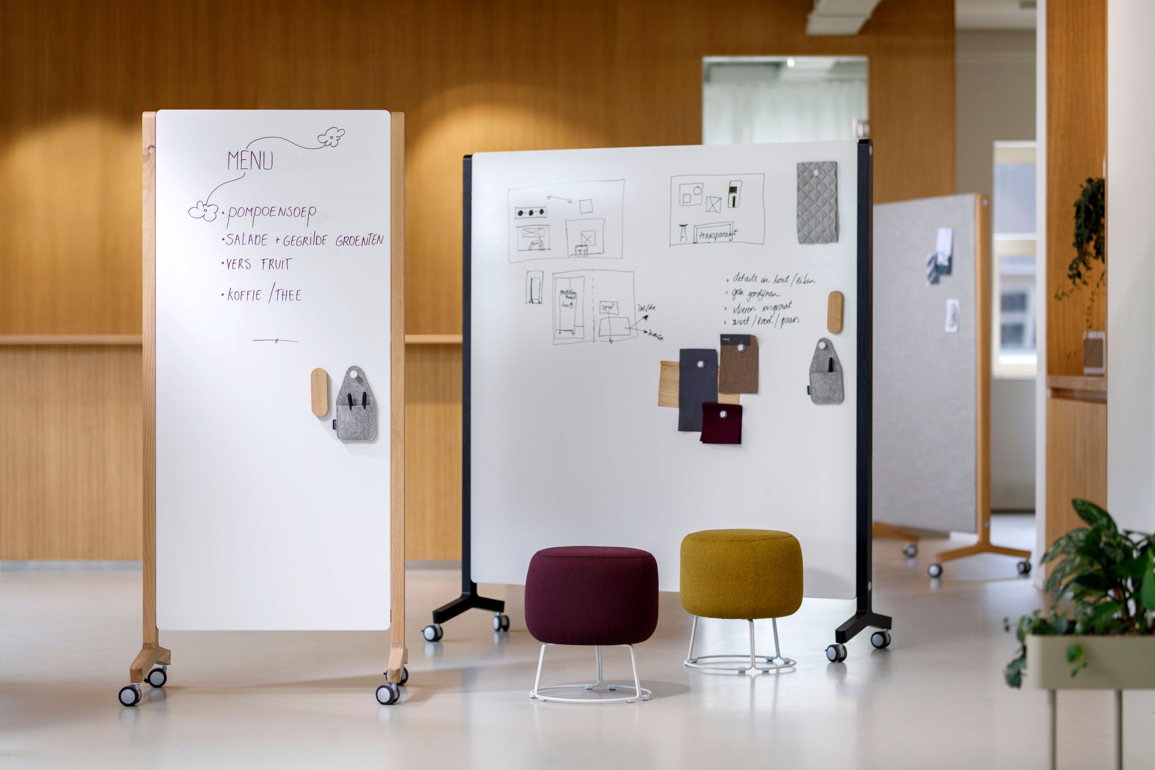 Эмалированная стальная офисная доска с колесами Cascando Round20 ARCH-00089396 - Вид №5