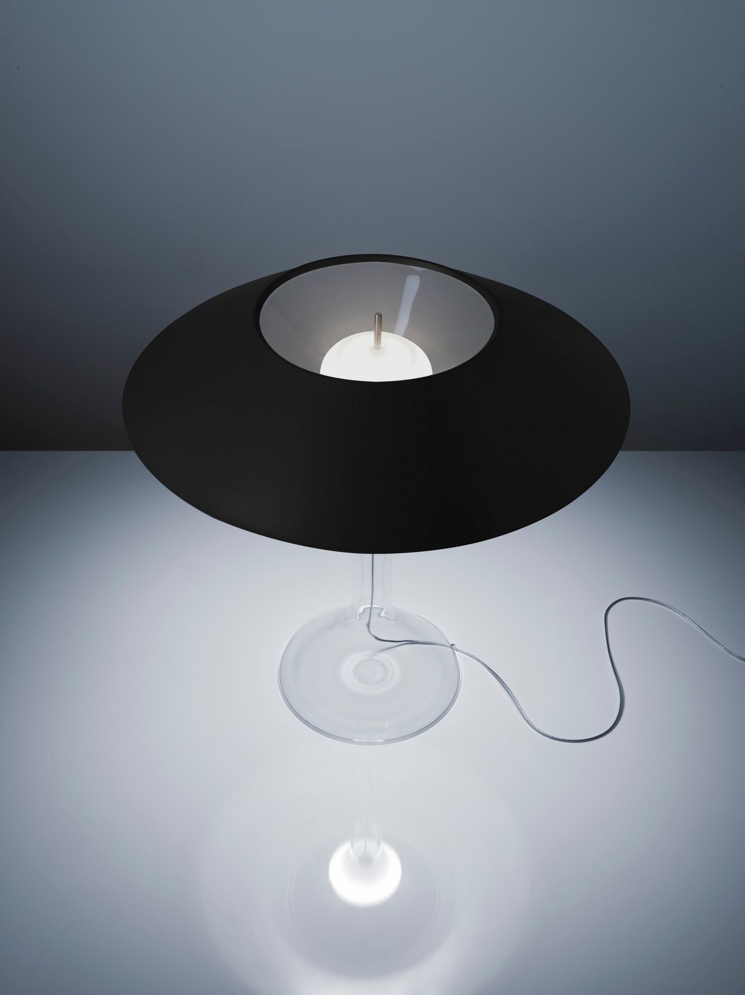 Настольная лампа из окрашенной стали и боросиликатного стекла Foscarini Chapeaux ARCH-00136305 - Вид №8