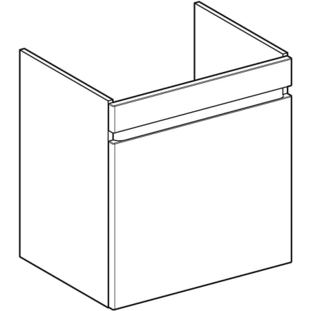 501.905.JK.1 Шкафчик для раковины Geberit Renova Plan, с одним выдвижным ящиком и одним внутренним выдвижным ящиком Geberit  - Вид №32
