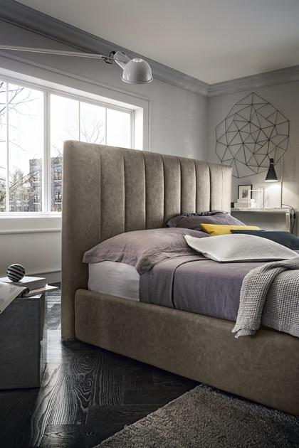 Felis Двуспальная кровать из ткани с мягким изголовьем Bed stories sun-id-1345951 - Вид №2