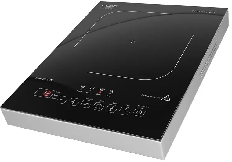 91369161 Индукционная настольная плита Caso Pro Gourmet 2100 27.50 см 1 конфорка цвет черный/серебряный STLM-0883061