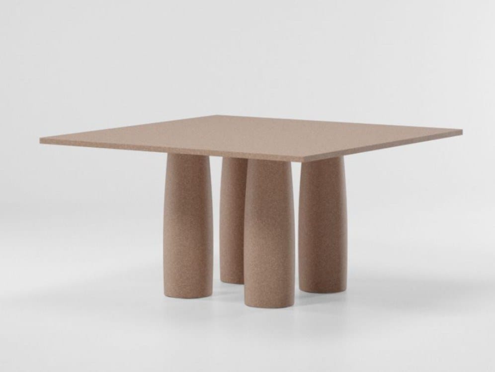 Квадратный обеденный стол из камня Minera Kettal колоннада ARCH-00062155 - Вид №1