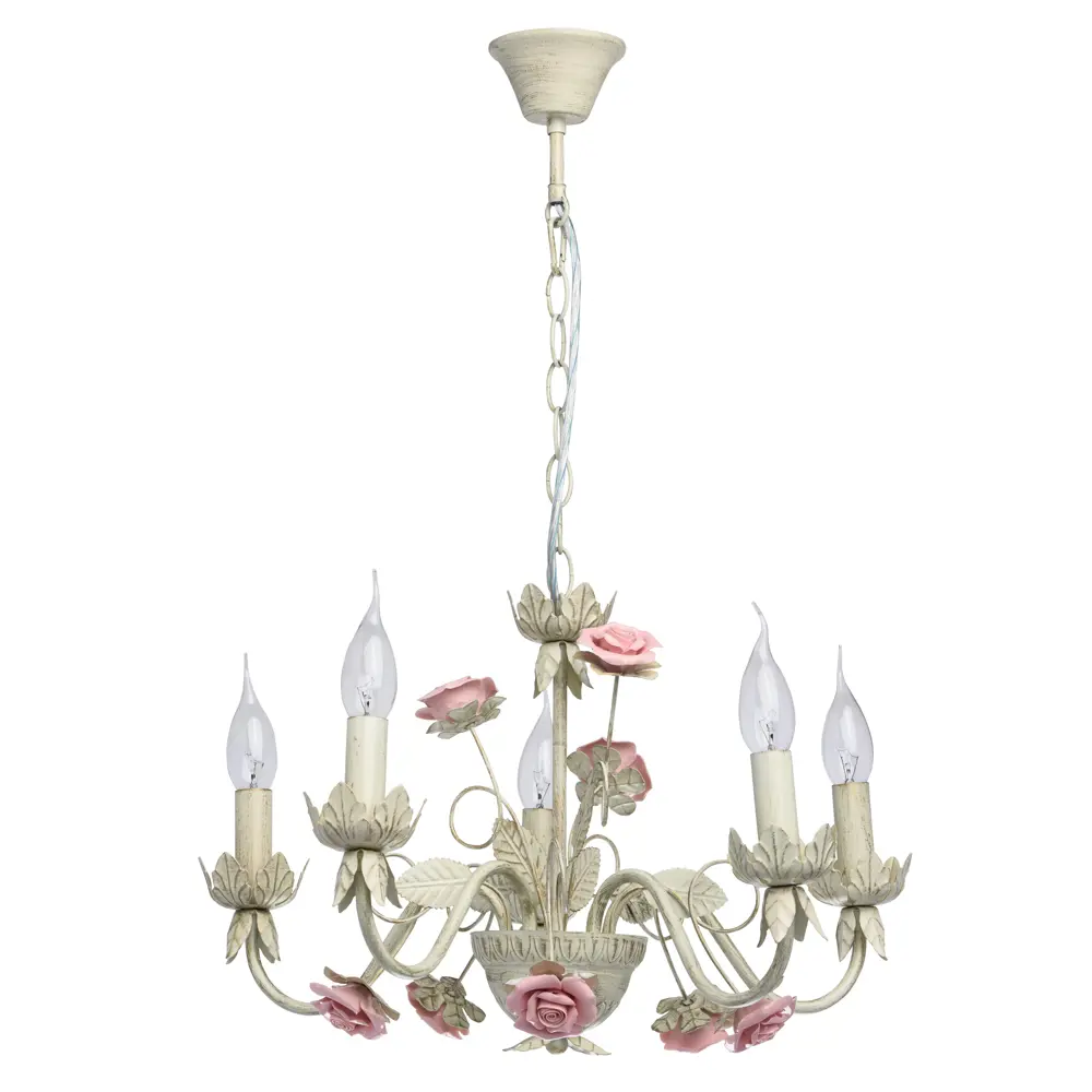 Люстра Букет 5xE14x60 Вт, металл, цвет белый MW-Light STLM-2163340