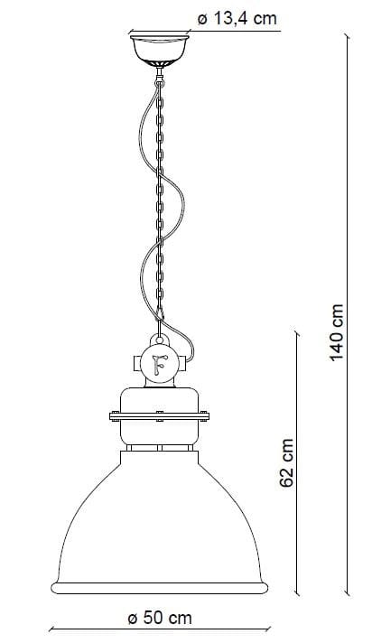 Керамический подвесной светильник в деревенском стиле FERROLUCE Industrial ARCH-00061350 - Вид №2