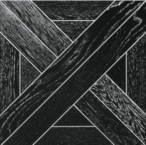 Модульный паркет Marco Ferutti Linea Linea Неро Дуб с брашью (Текстурированная) 405х405 мм.