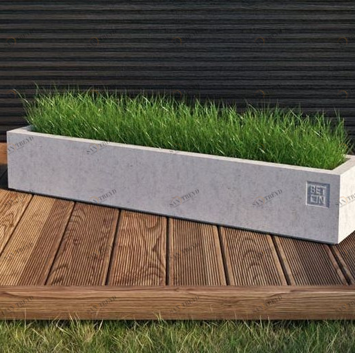 BetOn Горшок цветочный бетонный 250*1200 ГОРШКИ ИЗ ФИБРОБЕТОНА CP110В