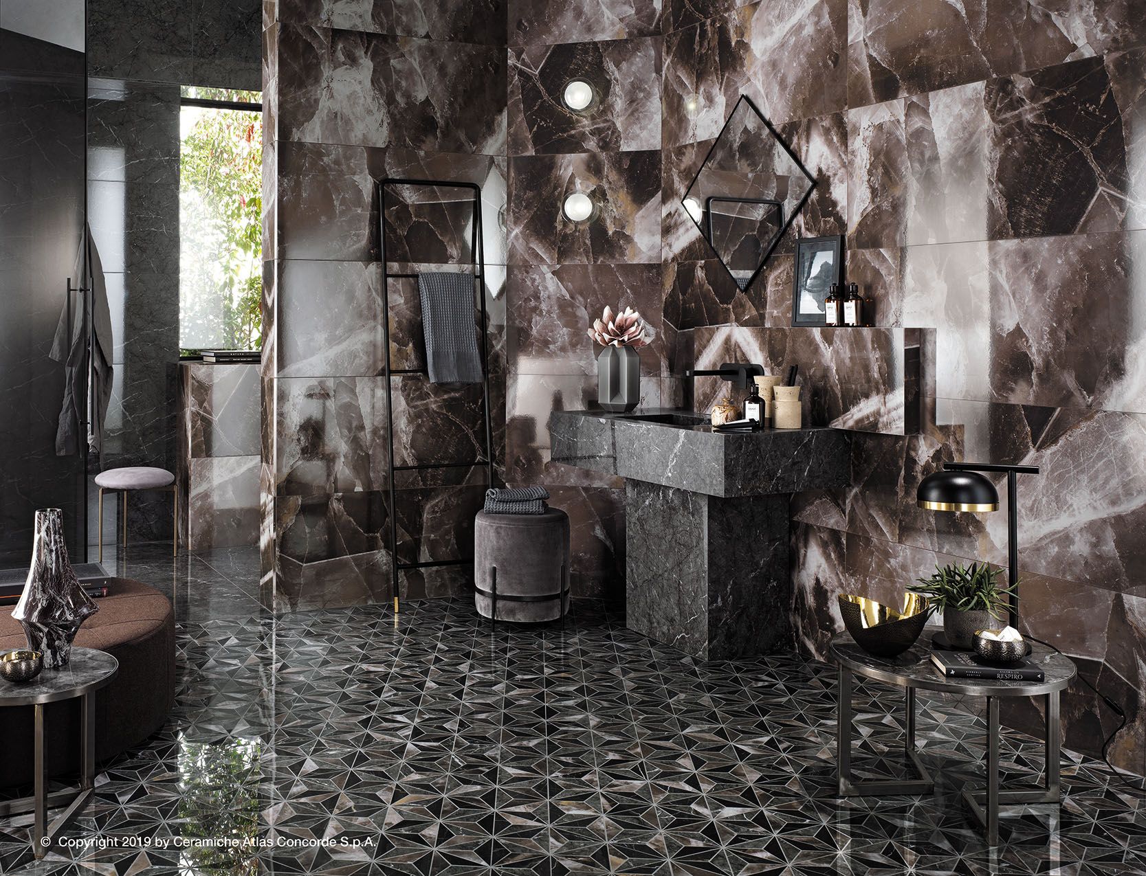 Белое керамическое покрытие с эффектом мрамора Atlas Concorde Marvel Dream ARCH-00073412 - Вид №23