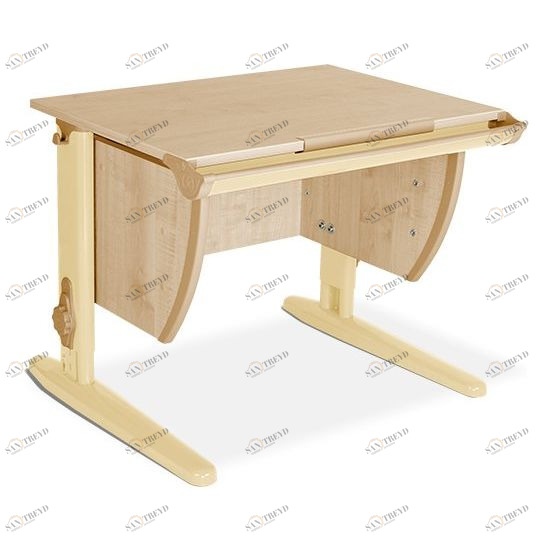 Парта детская клен с бежевыми металлическими ножками "Деми" СУТ-14 MEALUX  00-3947132 Бежевый Santreyd 