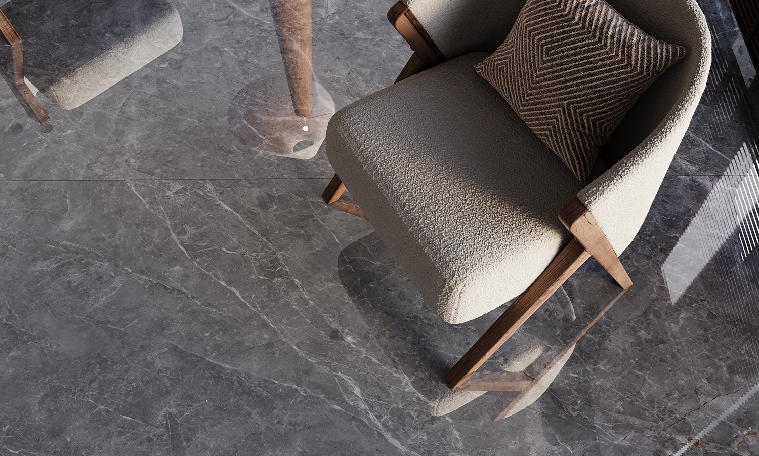 Элегантный слэб TUNDRA GRIS – воплощение роскоши и стиля STP-ST168 INCOLOR Double Polished - Вид №2