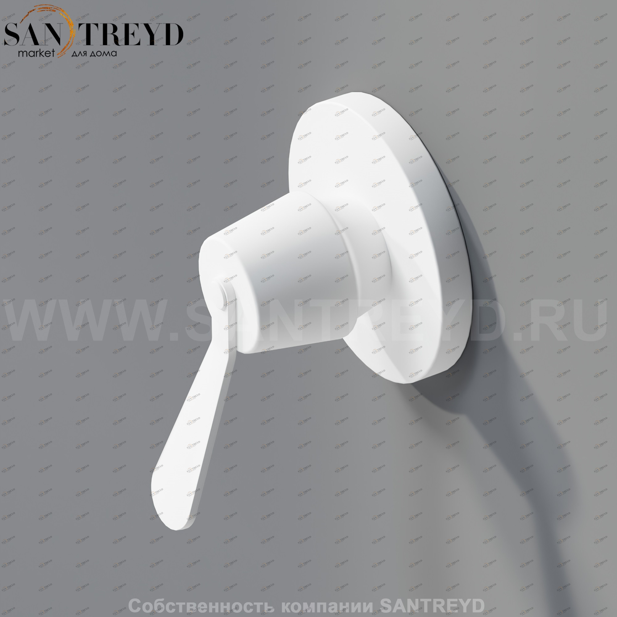 Плоская ручка 6,4 см MET0264Z FEZ белая матовая Agape MET0264RZ