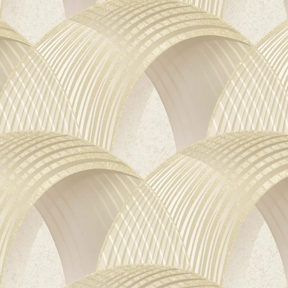 Обои флизелиновые WallSecret Escher бежево-золотые 1.06 м 8653-21 STLM-2125658 - Вид №1