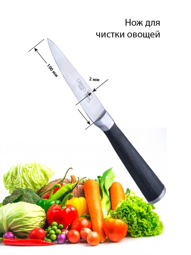 91076510 Нож для овощей Mielaje Professional 10 см цвет стальной серый STLM-0471501