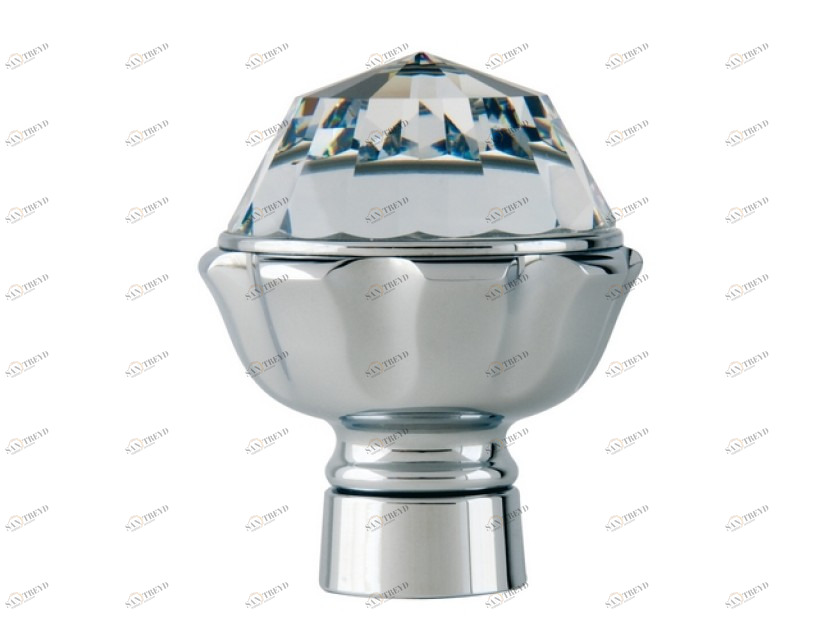 038245.A00.71 Ручка для душевой системы с кристаллами сваровски Античное серебро Mestre 