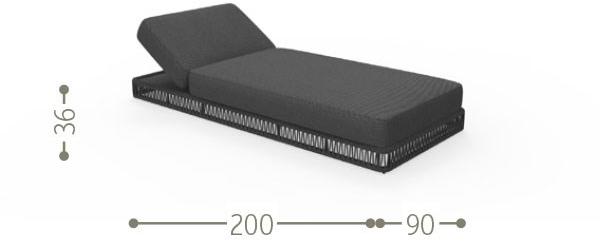 Talenti Садовый лежак из ткани Cliff sun-id-1499804 - Вид №5