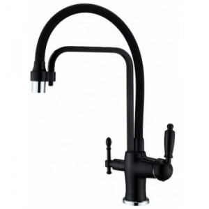 Zorg ZR 342-6 YF Black Смеситель для кухни Zorg 435х225 мм