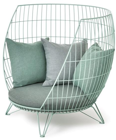 Nola Industrier Кресло из нержавеющей стали с высокой спинкой Basket sun-id-1507288 - Вид №2