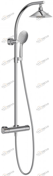 E5799-CP Душевая колонна с большим верхним душем, смеситель в комплекте Jacobdelafon MOXIE Santreyd