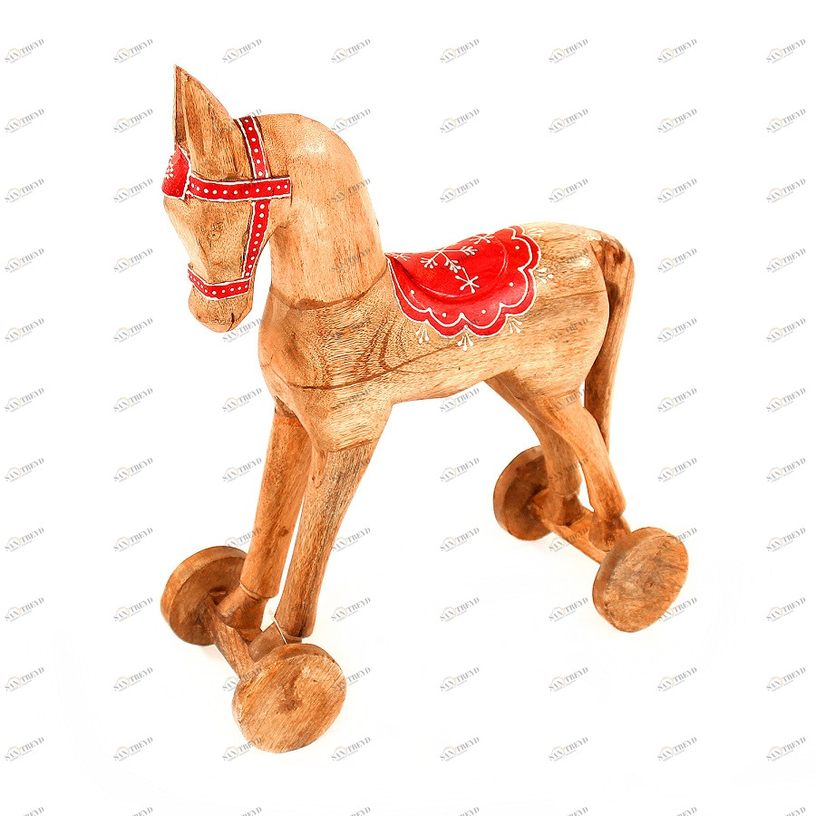 Украшение новогоднее "Лошадка на колесах" Christmas horse, 40х30х13 см ENJOYME  253066 Золото;разноцветный 