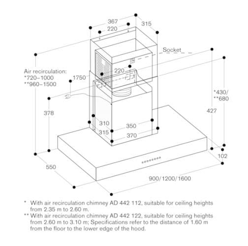 Вытяжка из нержавеющей стали GAGGENAU серия 400 ARCH-00067684 - Вид №3