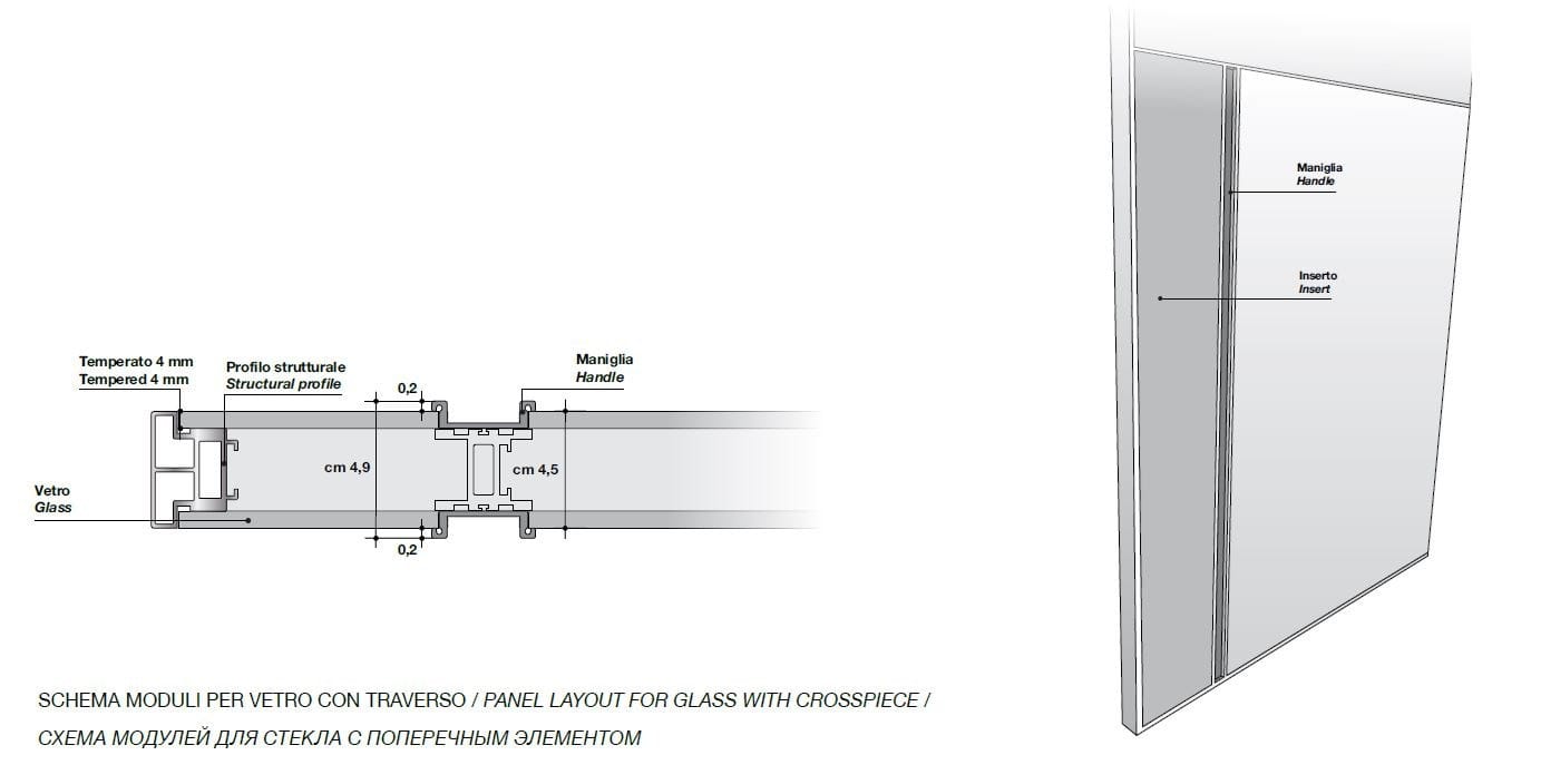 Кожаная раздвижная дверь Longhi Aluminiun Chic-Doors ARCH-00066349 - Вид №1