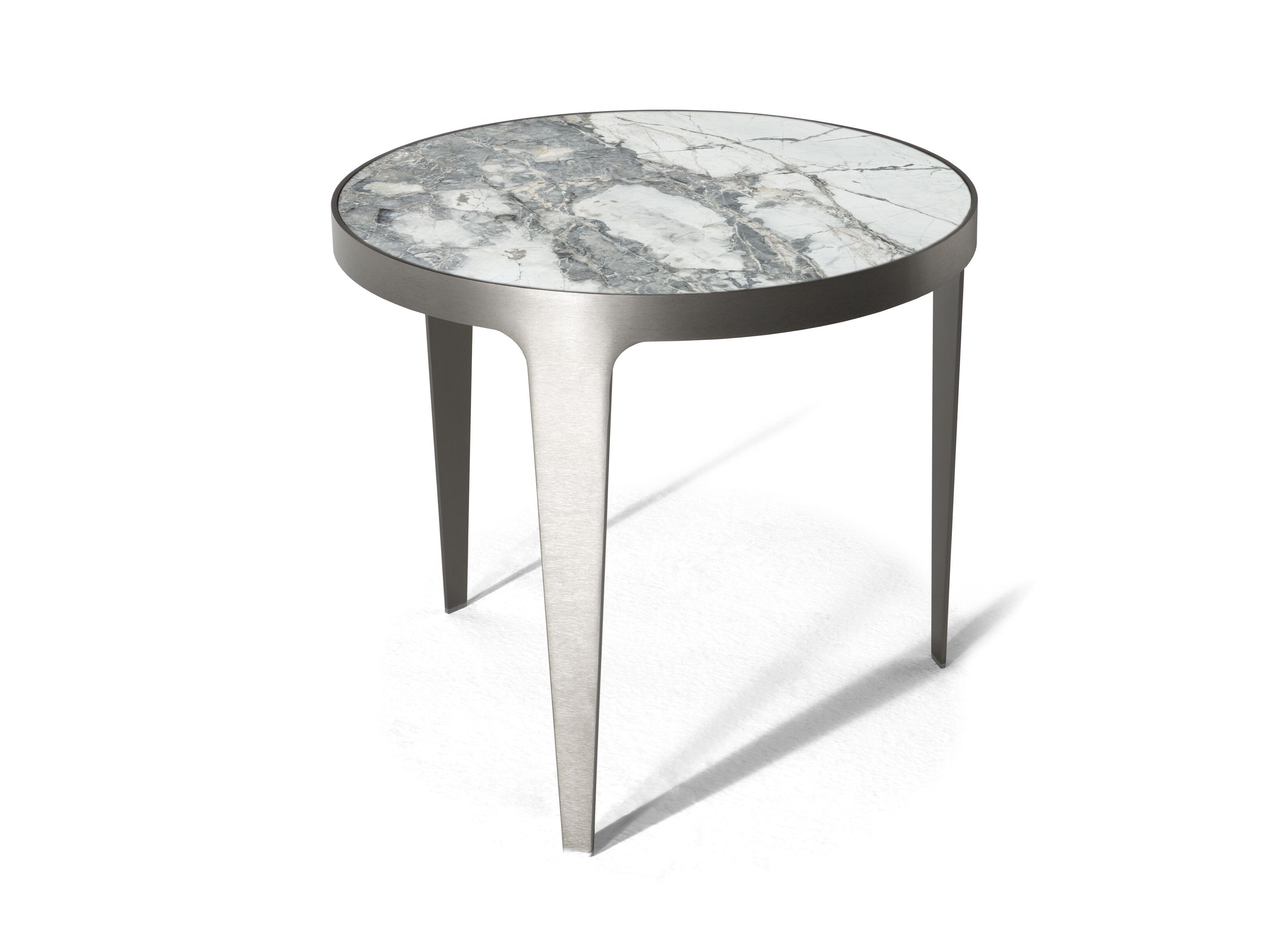 Высокий круглый журнальный столик с мраморной столешницей Natuzzi Italia Herman ARCH-00135034 - Вид №1