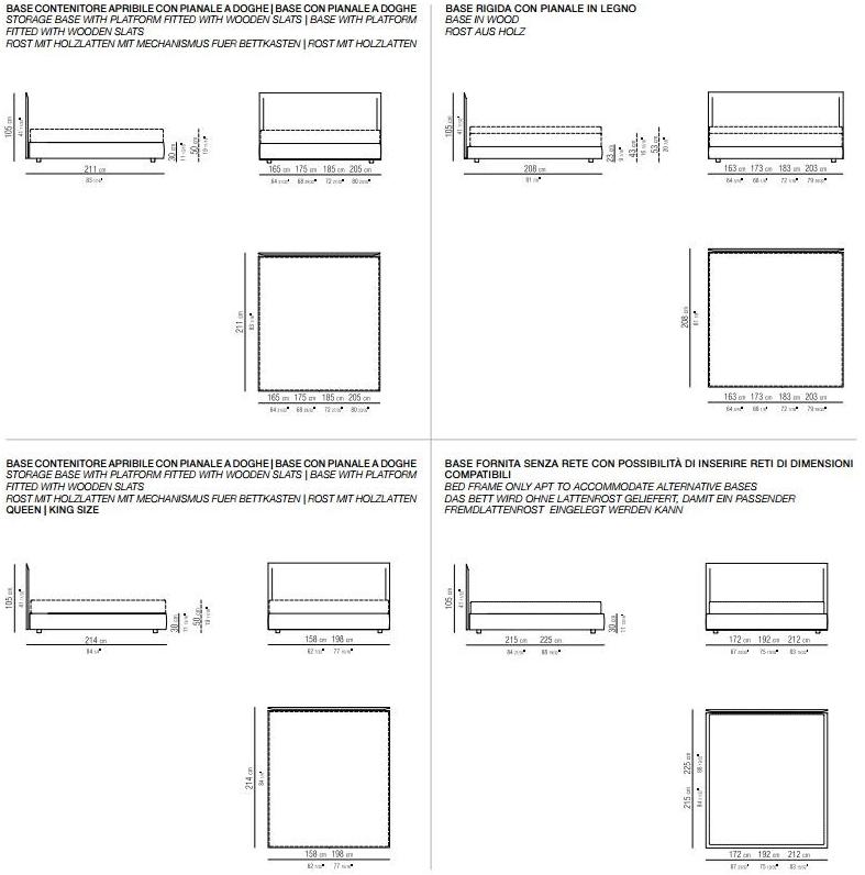 Flexform Двуспальная кровать с обитым кожей изголовьем Eden sun-id-1425493 - Вид №1