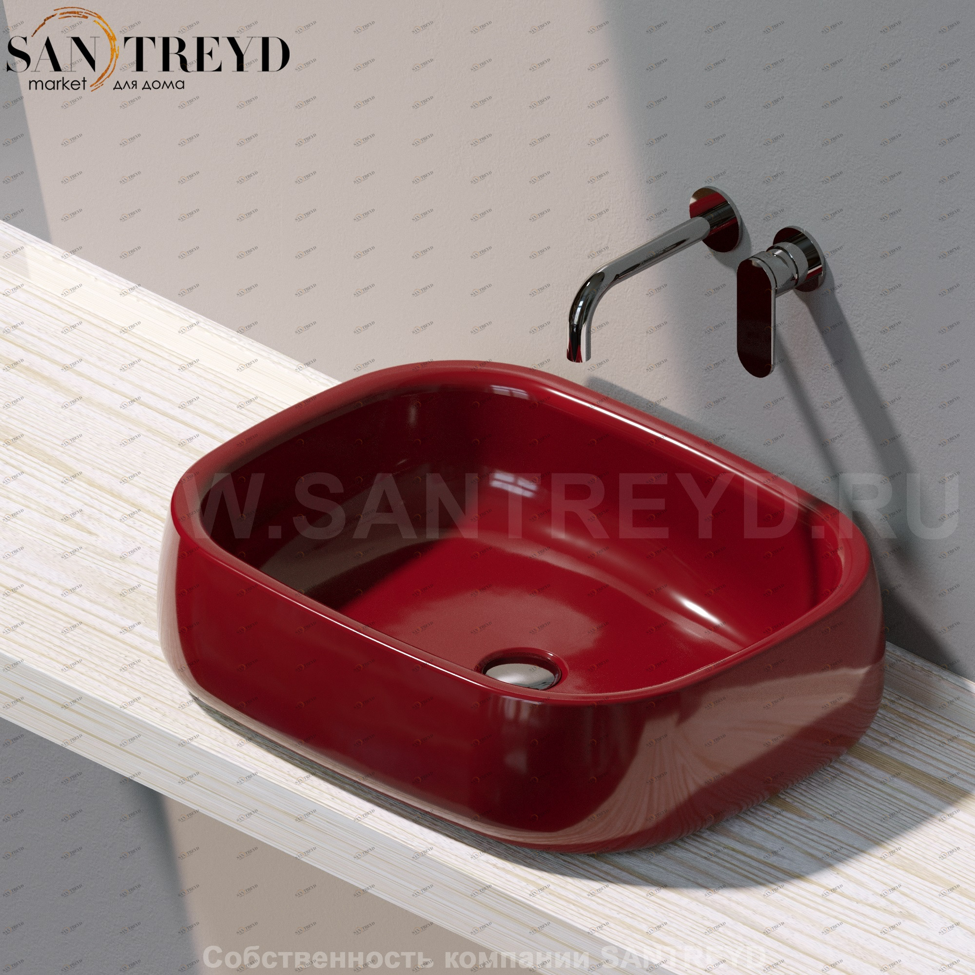 BN60A3011 Накладная раковина на столешницу  прямоугольная Ceramica Flaminia Bonola