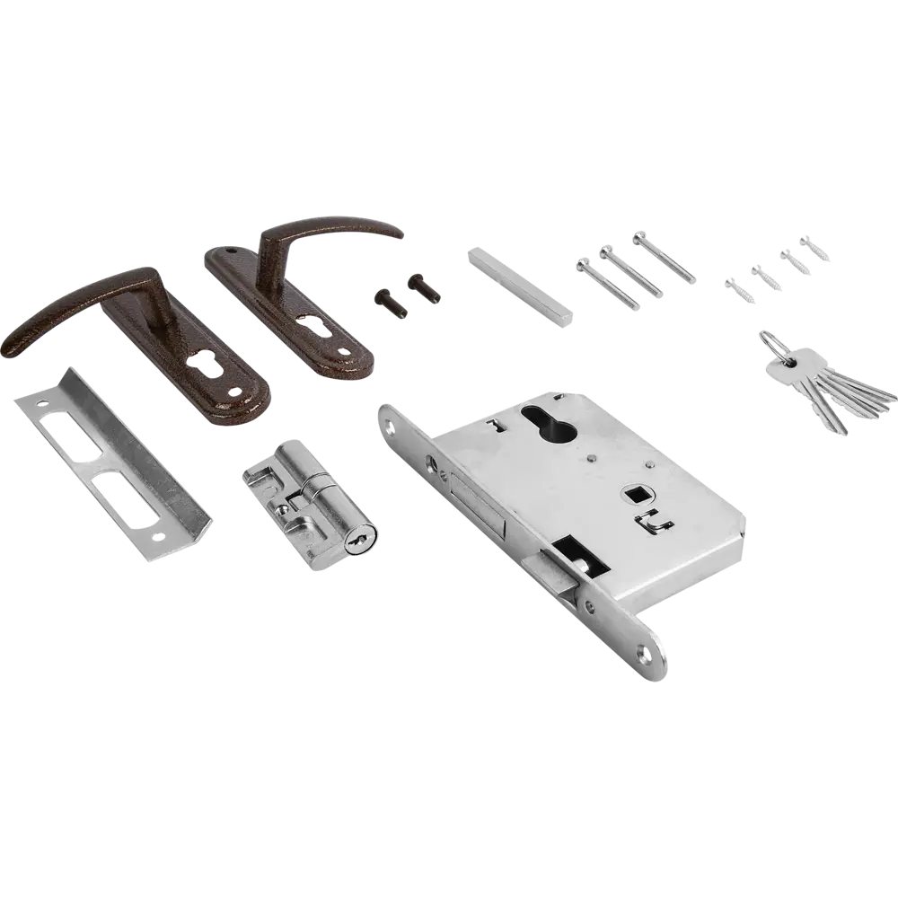 ЗЕНИТ Замок врезной входной с тройной защитой, медь 85281885 STLM-1368903 - Вид №3