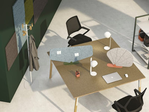 Рециркулированный ПЭТ звукопоглощающий стол перегородка панель