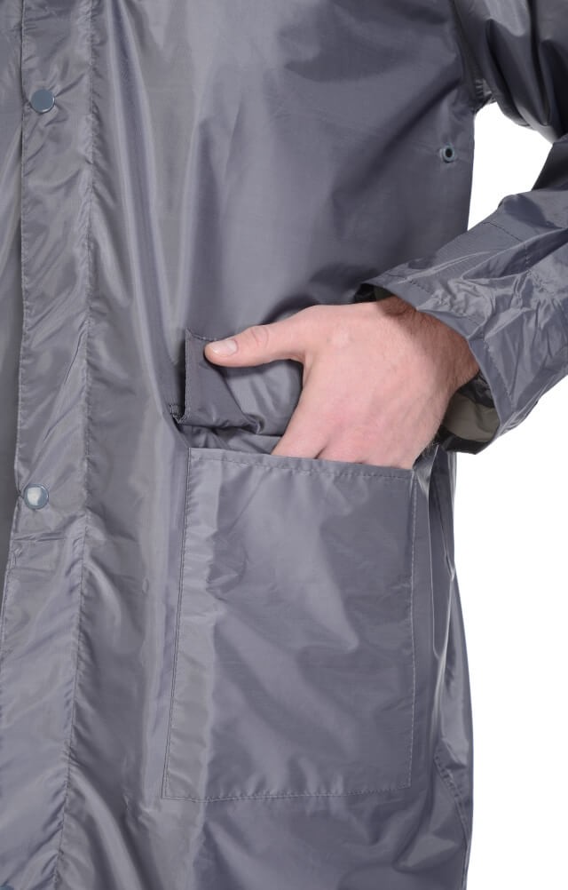 5041804 Плащ Альбатрос влагозащитный ЛАЙТ М серый  Непромокаемая спецодежда  размер XXL  - Вид №9