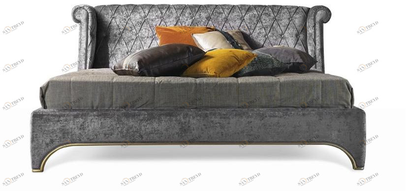 Gianfranco Ferré Home Кровать king size из синели с мягким изголовьем  Brd.312.a 