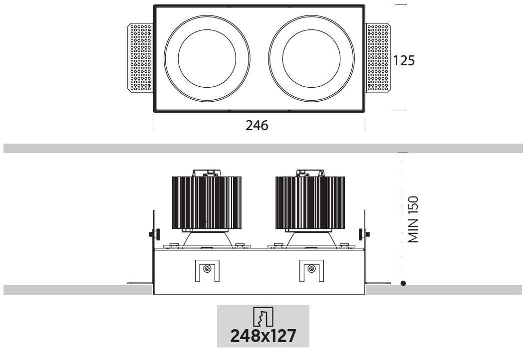 ONOK Lighting Многофункциональный встраиваемый светодиодный светильник Ringo sun-id-1492734 - Вид №2