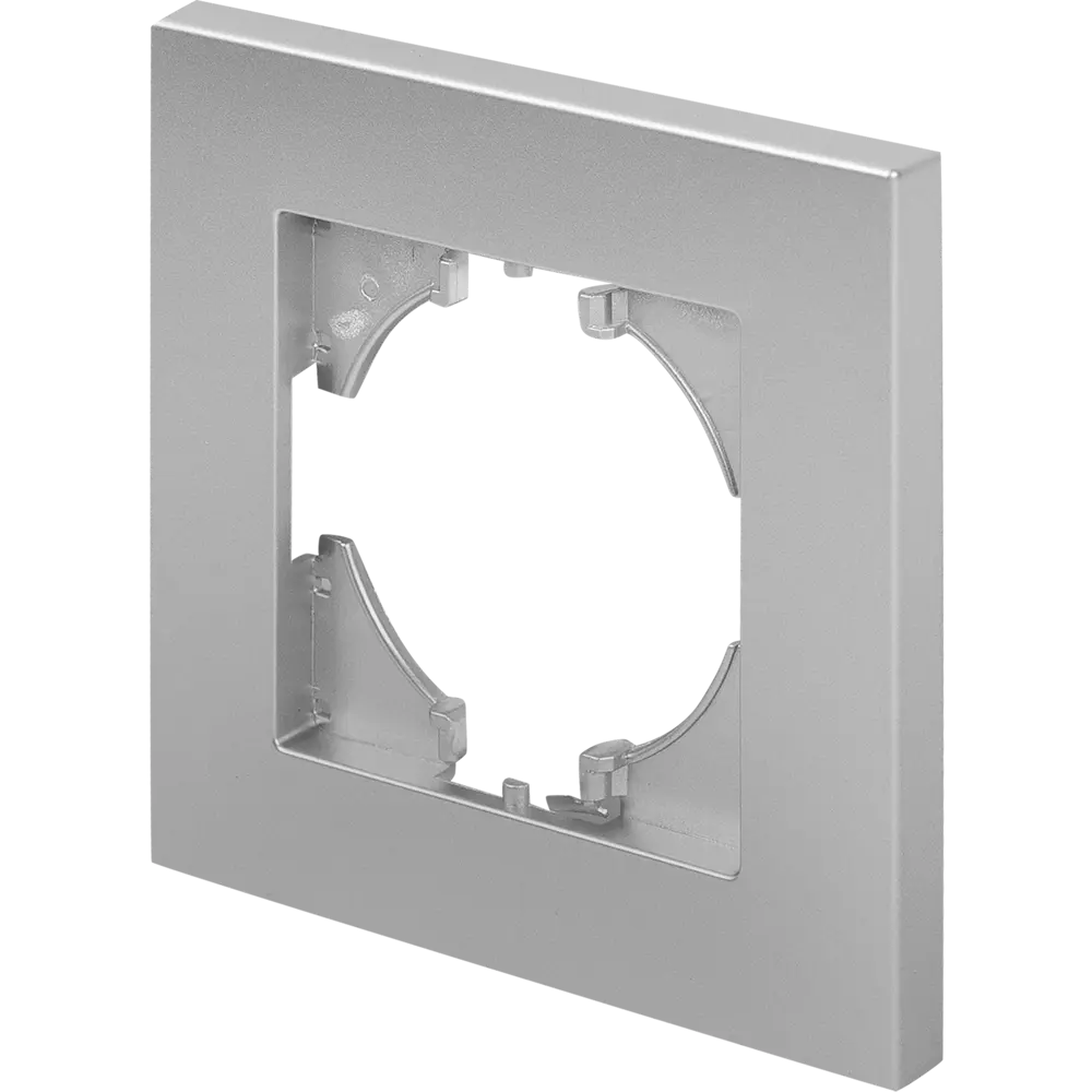 Рамка для розеток и выключателей Gusi Electric City 1 пост цвет серебро Ugra STLM-2149158 - Вид №1