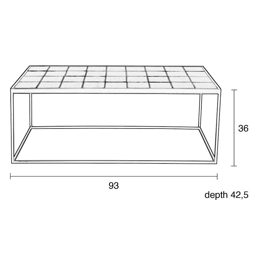 Стол кофейный Glazed, белый Zuiver 2300138 - Вид №1