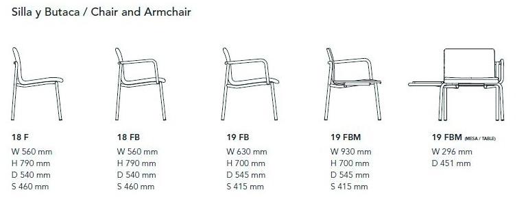 Mobboli Стул для конференций с откидной крышкой Save 19fbm - Вид №2