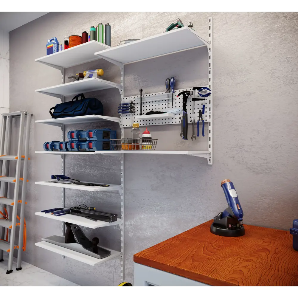 Панель для инструментов KONSENSA 24.7x79.4 см сталь цвет белый STLM-2079585 - Вид №4