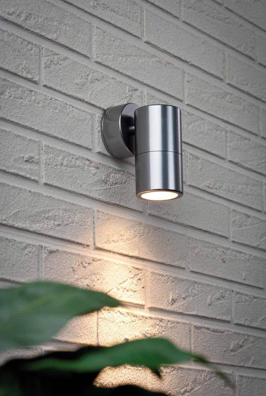 Уличный настенный светильник светодиодный 12,5х9,5х6 см серебро Led Flame Eisen 18008 PAULMANN LED FLAME EISEN 00-3896034 Серебро  - Вид №3
