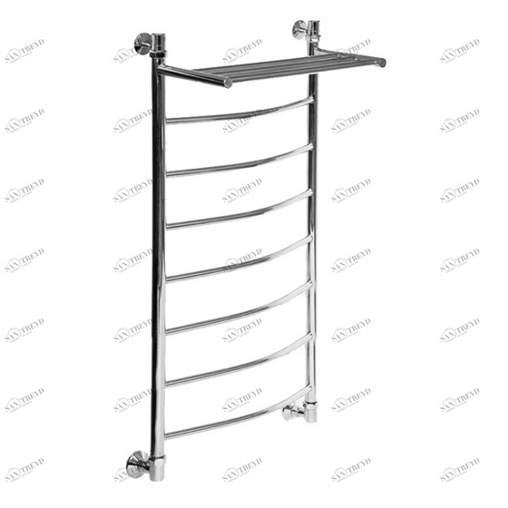 Полотенцесушитель водяной Aquanet Моника ЛД ВП 1200x500, с верхней полкой 00184182