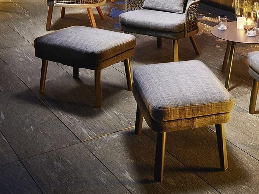 Varaschin Прямоугольный садовый пуф из ткани Emma 236p - Вид №1