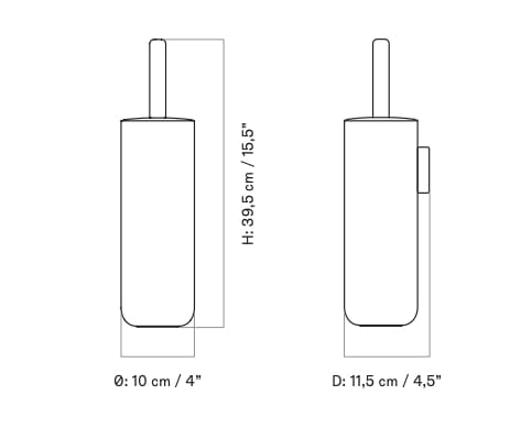 Стальная настенная щетка для унитаза Audo Copenhagen TOILET BRUSH ARCH-00111007 - Вид №2