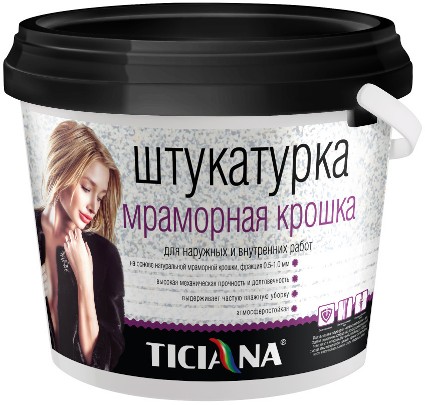 90469427 Штукатурка декоративная 4300002304 цвет белый 15.29 л STLM-0239219 TICIANA