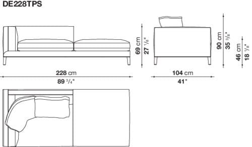 Угловой диван из ткани Maxalto Dives Soft ARCH-00042072 - Вид №29