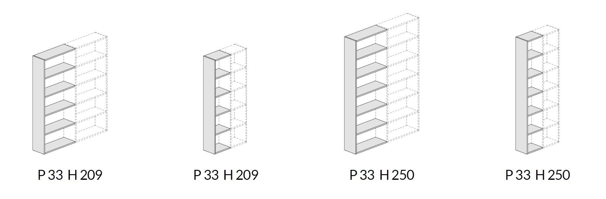 Деревянный самонесущий высокий офисный книжный шкаф About Office Hype ARCH-00032634 - Вид №2
