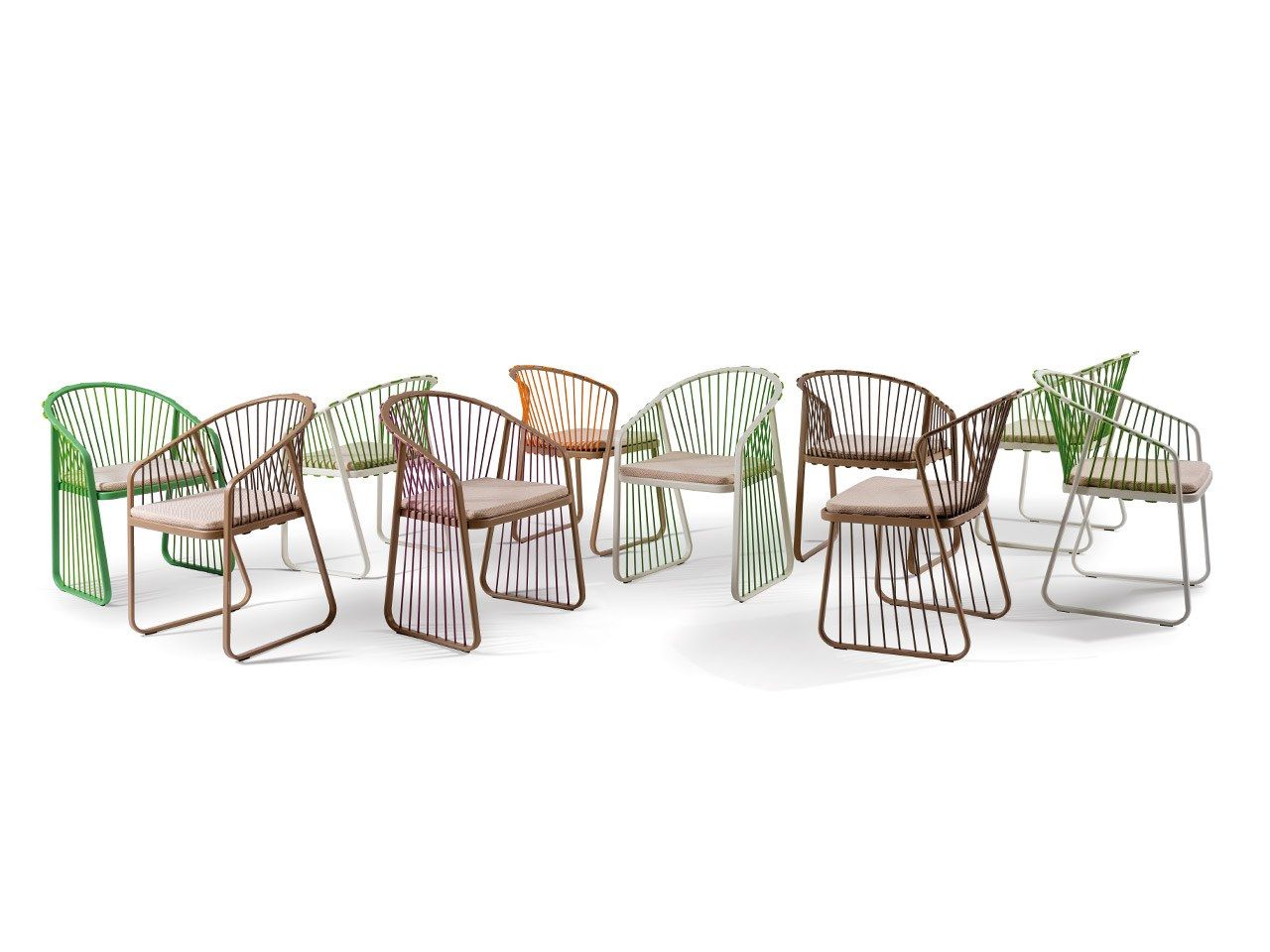 Садовый стул из нержавеющей стали с подлокотниками Coro Sally ARCH-00025104 - Вид №1