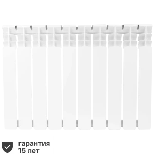 Радиатор секционный Monlan Bimetal 500/80 10 секций боковое подключение биметалл белый