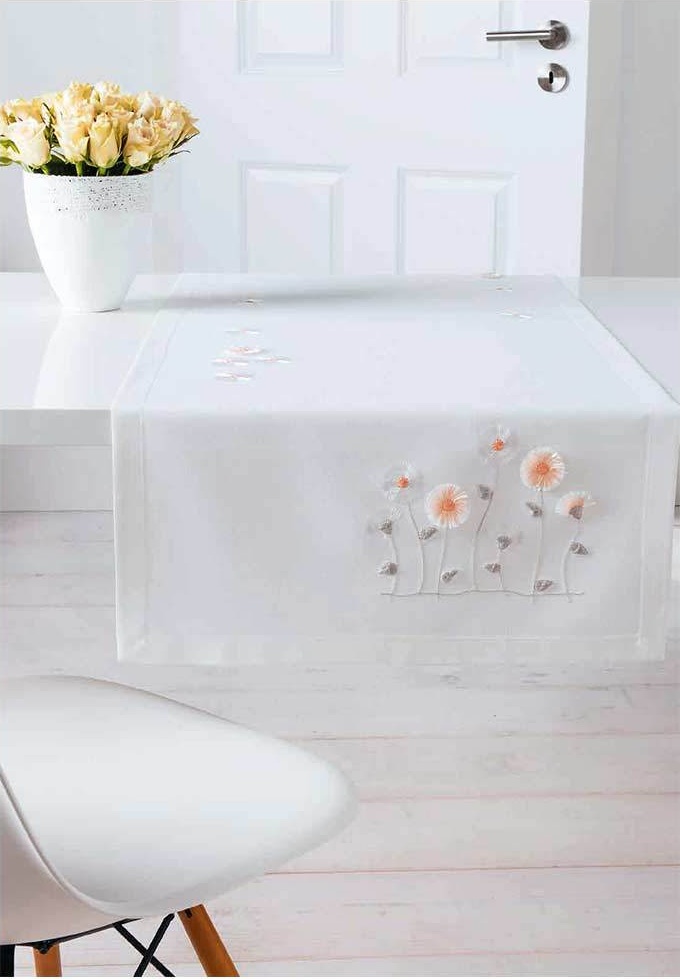 10580990 Sander Дорожка 50х150см "Элизабет" (белая) Полиэстер 