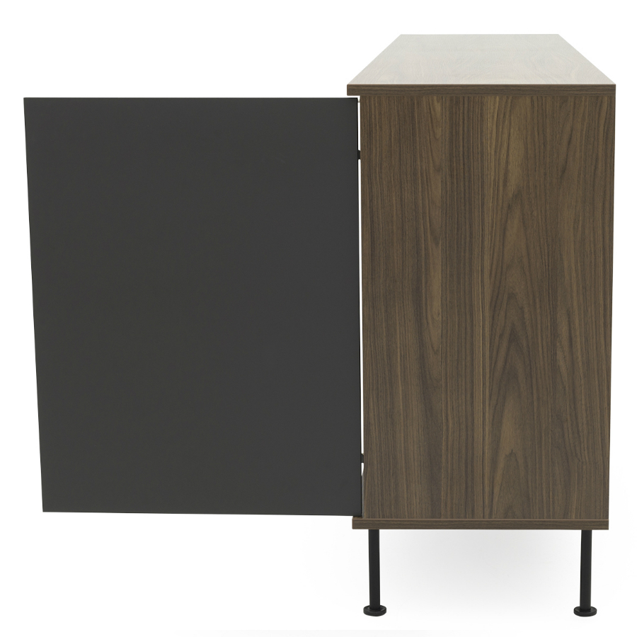 Сервант Tenzo Daxx, меламин/металл, 90х217х43 см, серо-коричневый 7176334 - Вид №7