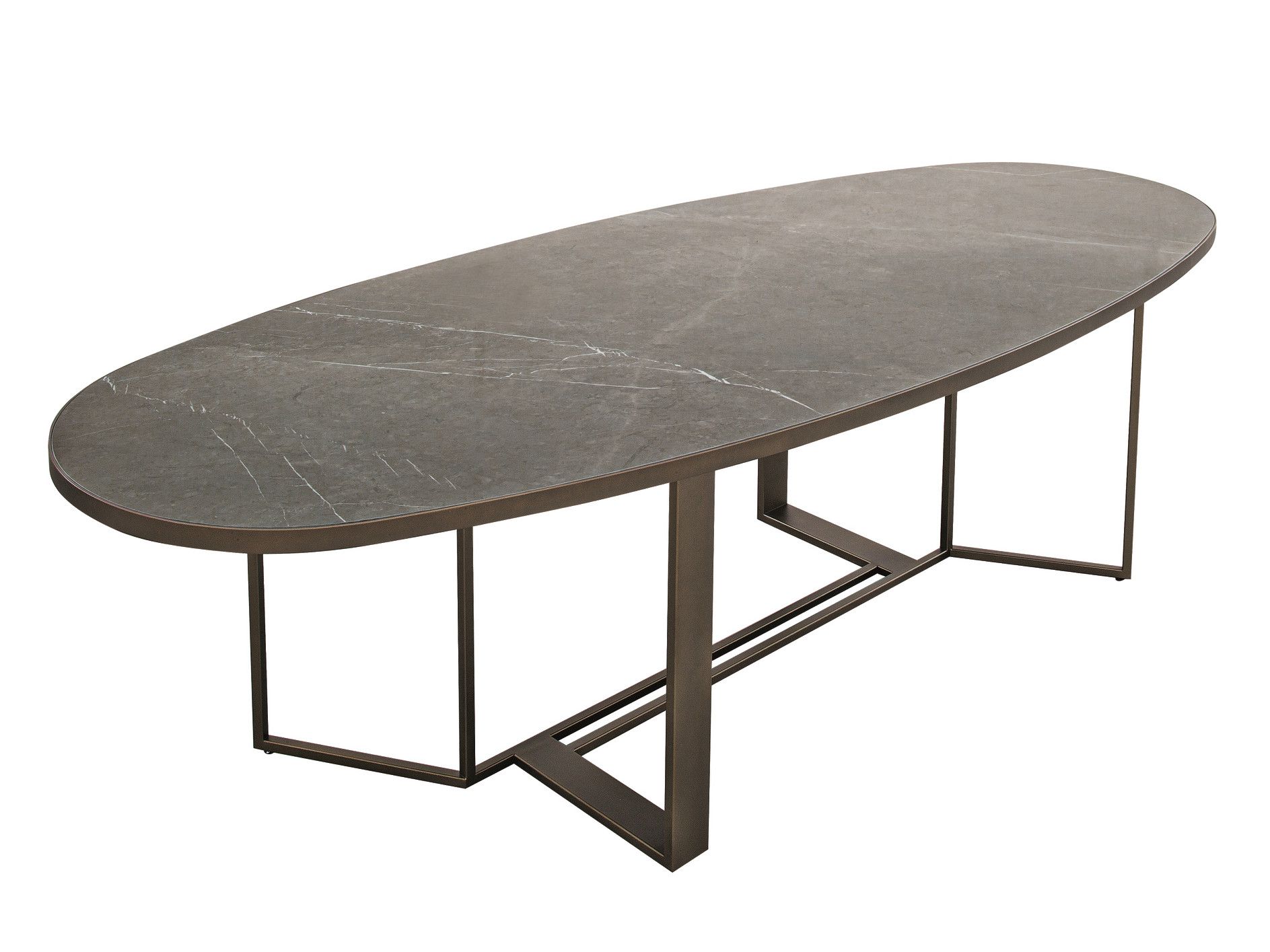 Овальный керамический обеденный стол Shake ARCH-00101323