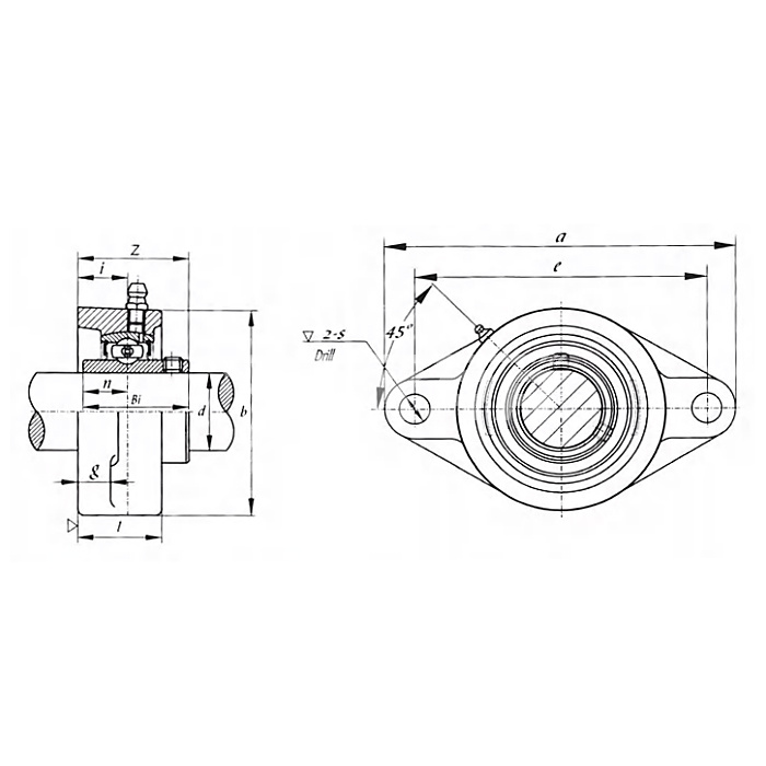 IS2007 Подшипниковый узел UCFL209 ISKRA  - Вид №1