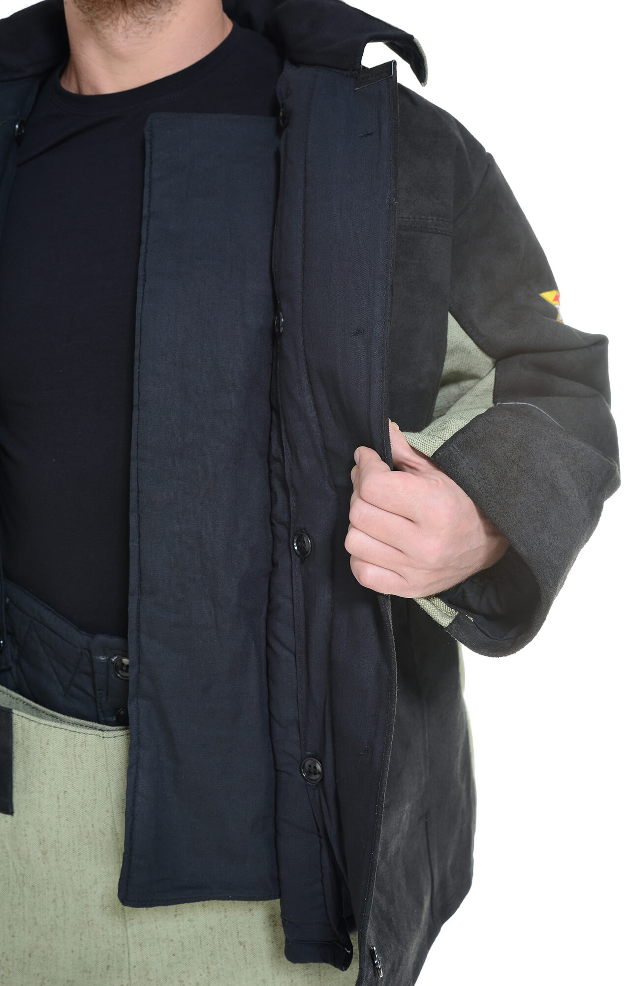 68911 Костюм брезентовый комбинированный cпилком со съемным утеплителем  Одежда для сварщиков  размер 52-54/170-176 Спецодежда  - Вид №10